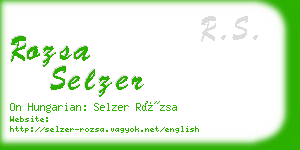 rozsa selzer business card